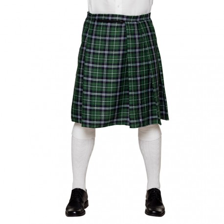 Kilt à carreaux verts / Polyester - Taille adulte XL