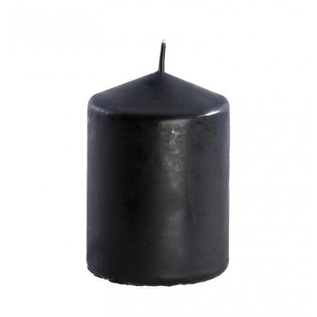 Bougie cylindrique noire 6 x 10 cm