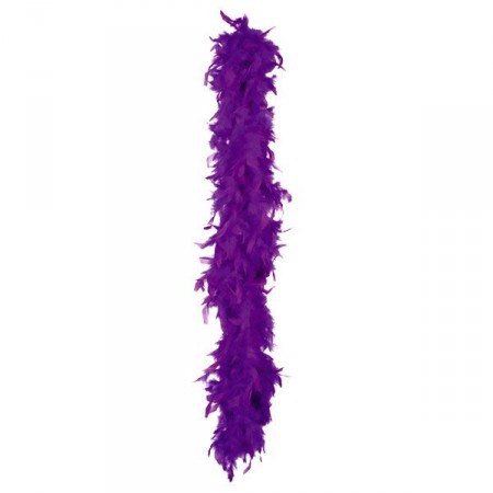 Boa violet - plumes - Long. 180 cm