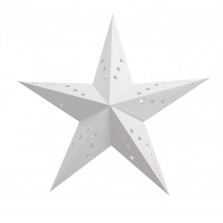Lanterne étoile blanche carton - Diam. 60cm