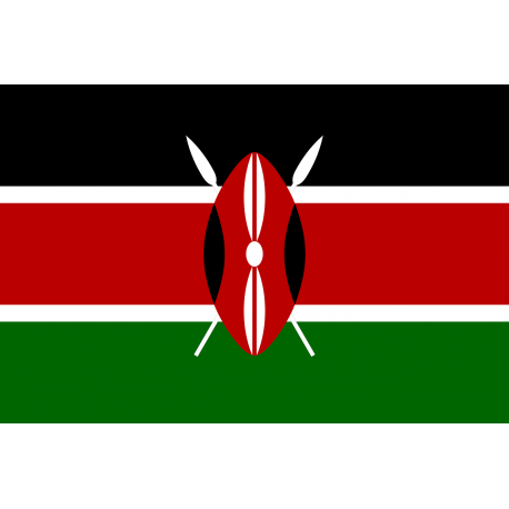 Drapeau Kenya - tissu - 90 x 150cm