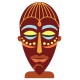 Masque Africain imprimé - carton Haut 28 cm (Prévoir chevalet carton)