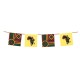 Guirlande Afrique - 10 fanions papier - Long 4m50