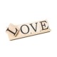 Mot Love sur socle bois - 10 x 34cm