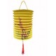 Lampion cylindrique asiatique jaune - papier - Haut. 16cm