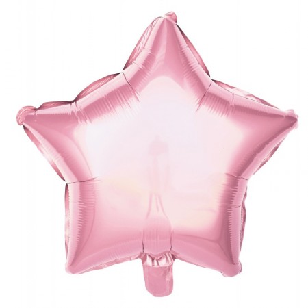 Ballon étoile rose métallisé - 40cm