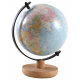 Globe sur socle bois - 13 x 16 x 22cm