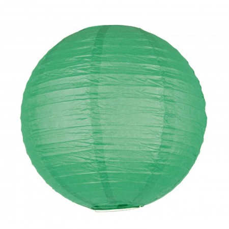 Lanterne japonaise en papier vert jungle - Diam. 35 cm