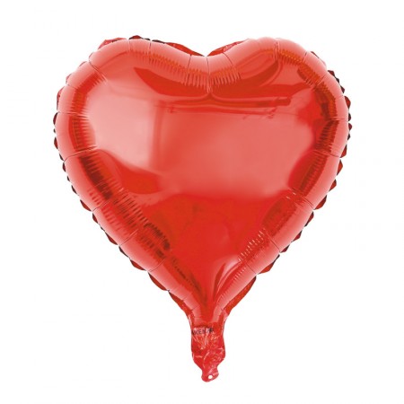 Ballon mylar cœur rouge 40 x 46 cm