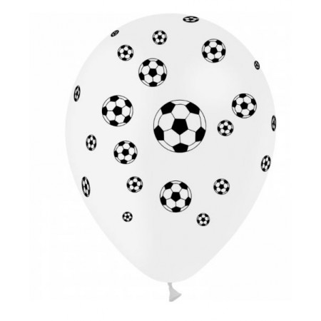 Ballon motif ballon de foot x6 - Diam. 29cm
