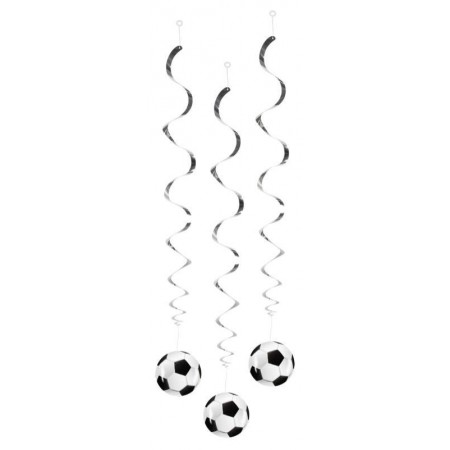 Lot de 3 suspensions Ballon foot Haut. 85 cm