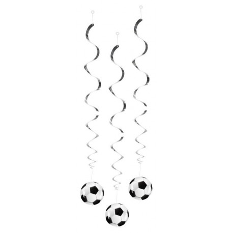 Lot de 3 suspensions Ballon foot Haut. 85 cm