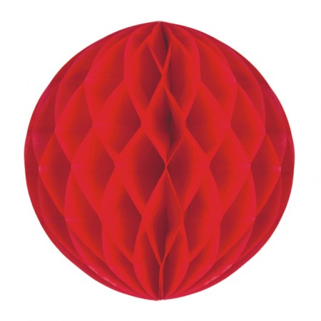 Boule rouge papier - Diam. 30cm