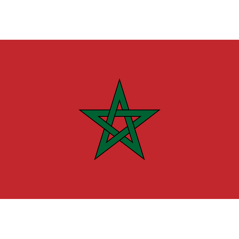 Drapeau Maroc - tissu - 60 x 90cm - Décors du monde