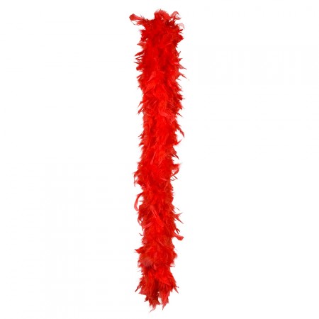 Boa rouge -  plumes - Long. 180cm