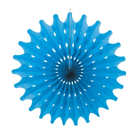 Eventail bleu marine - papier - Diam. 50 cm