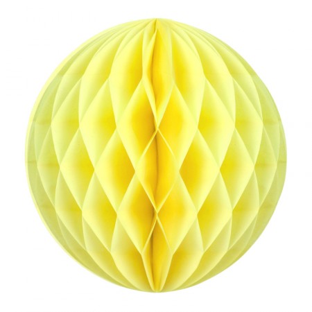 Boule jaune papier - Diam. 30cm