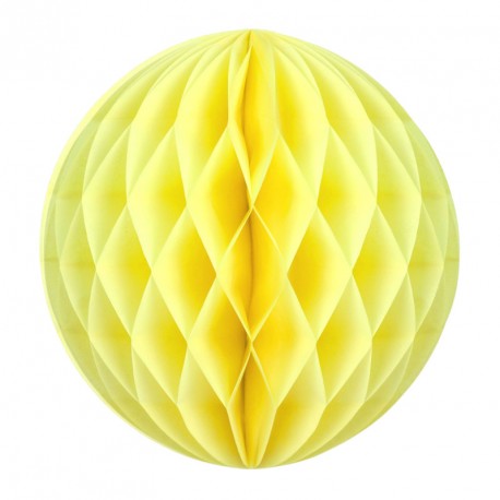 Boule jaune - papier - diam 32cm *