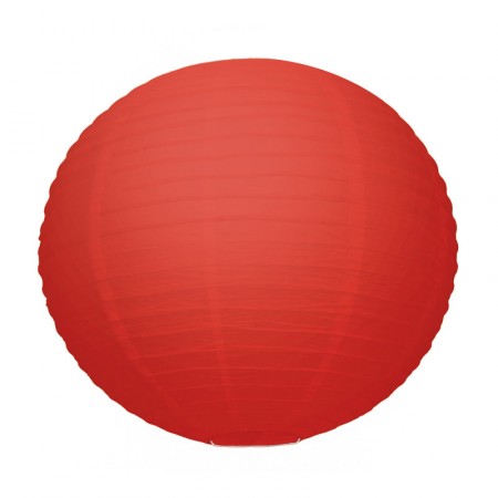 Lanterne japonaise rouge papier - Diam. 25cm