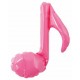 Ballon mylar Note Musique rose - Haut. 23cm