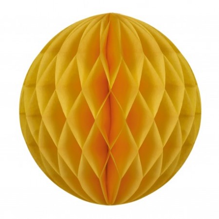 Boule jaune moutarde papier - Diam. 30cm