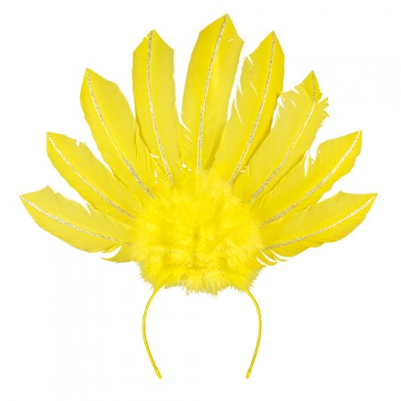 Tiare Samba Brésil plumes jaunes 42 cm