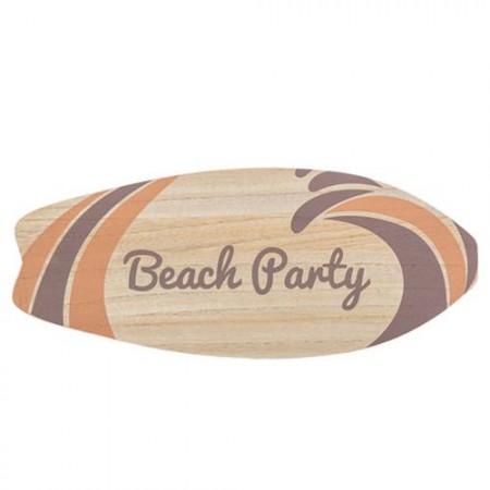 Panneau Surf Beach Party en bois 60 x 25 cm