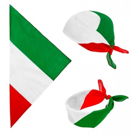 Bandana drapeau Italie 55x55 cm - 100% coton
