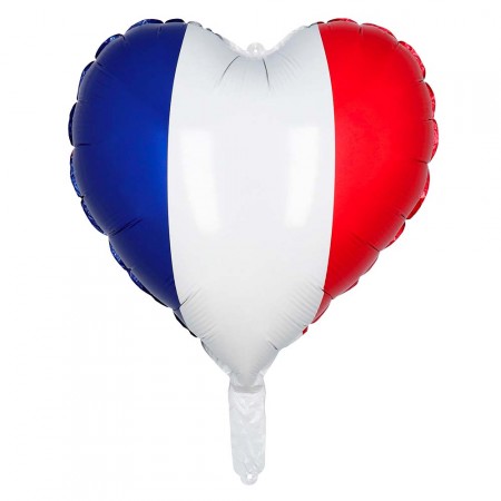 Ballon mylar Coeur France (40 x 45 cm)