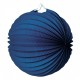 Lampion rond bleu marine papier - Diam. 20 cm