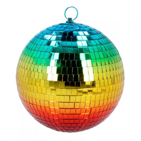 Boule à facettes disco arc-en-ciel - Diam. 20cm