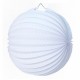 Lampion rond blanc en papier 20 cm