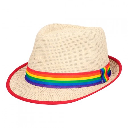 Chapeau avec ruban multicolore