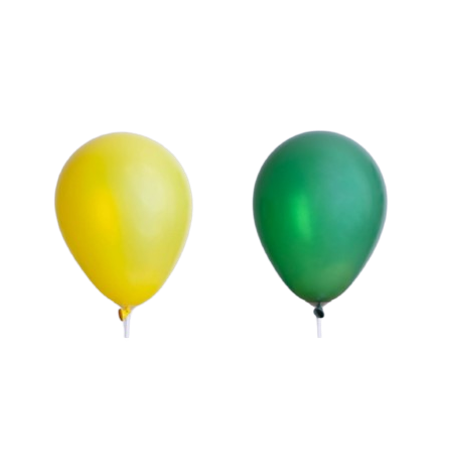 Ballon Vert et jaune x 8 - Diam. 29cm