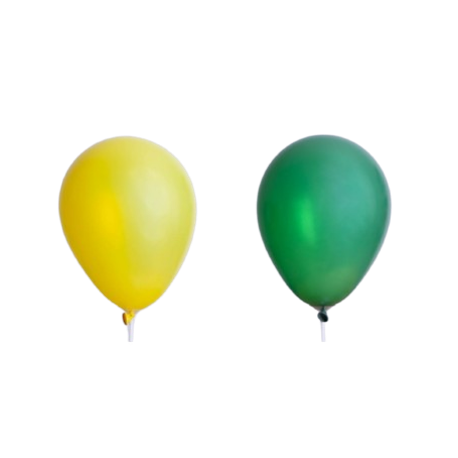 Ballon Vert et jaune x 8 - Diam. 29cm