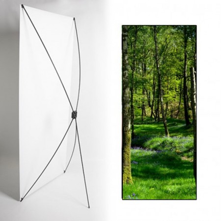 Kakemono Balade en forêt 2 - 180 x 80 cm - Toile M1 avec structure  X- Banner