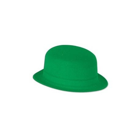 Chapeau melon Vert - PVC et feutrine