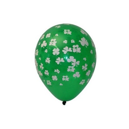 Ballon motif trèfles x8 - Diam. 29cm