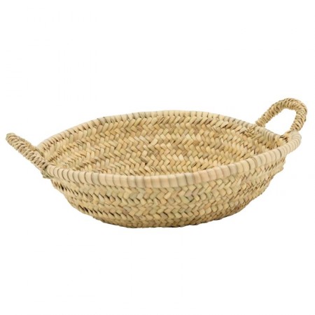 Panière ronde en feuille de palmier naturelle 9 x 30cm