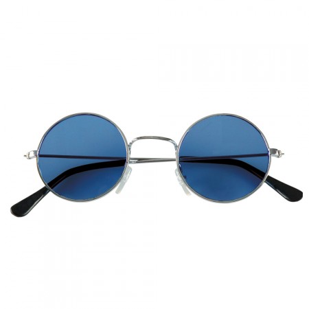 Lunettes rondes aux verres bleus