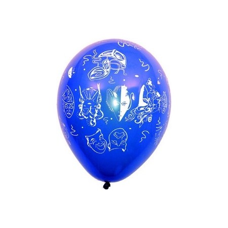 Ballon Joyeux Anniversaire bleu (x8) 