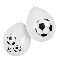 Ballon motif ballon de foot x6 - Diam. 29cm