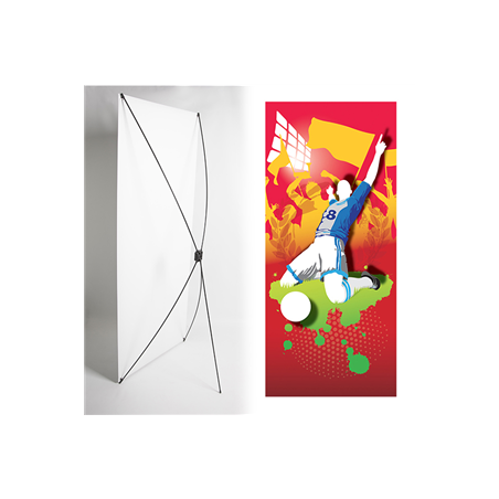 Kakémono FOOT 80 x 180 - Toile M1 / X Banner - Joueur / But