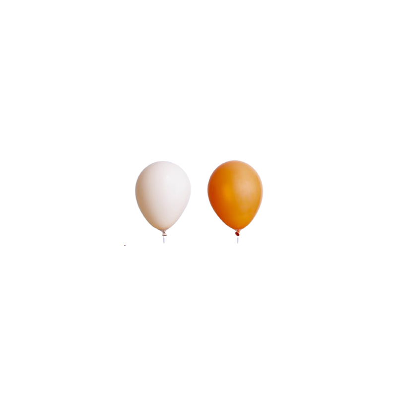 Ballon Orange et beige orangé x 8 - Diam. 29cm