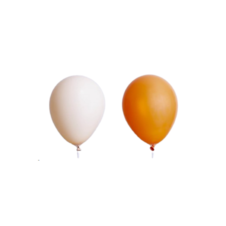 Ballon Orange et beige orangé x 8 - Diam. 29cm