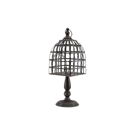 Cage à oiseaux en métal sur pied - 18 x 18 x 51cm