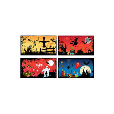 Mobiles Halloween x4 - carton - 27 x 49cm