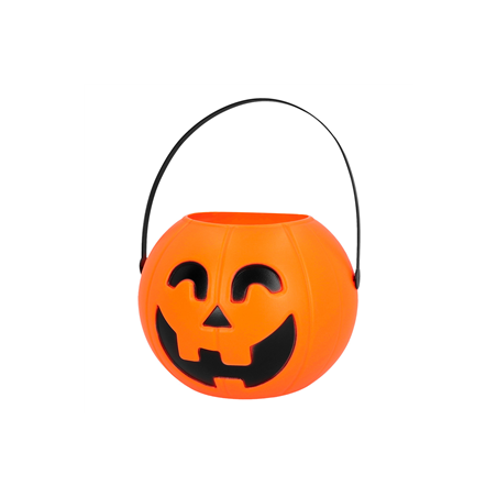 Seau lumineux forme citrouille - 17x 13cm (piles LR44 incluses)