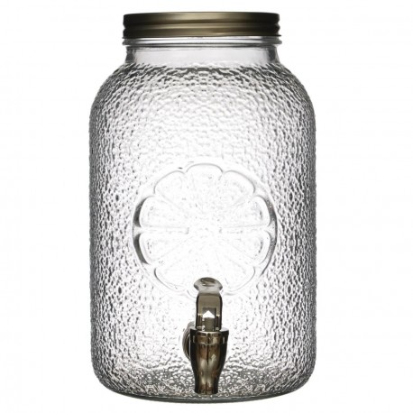 Limonadier avec robinet - Fontaine à soft - 19,5x14x30 cm  4L