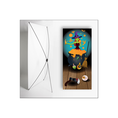 Kakemono Halloween 3 - 180 x 80 cm - Toile M1 avec structure X- Banner